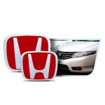 Kit X2 Emblemas Insignias Exterior Rojas Honda City 08-13 - Imagen 5