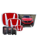 Kit X4 Emblemas Exteriores - Volante y Llave Rojas Civic 17-18 - Imagen 2