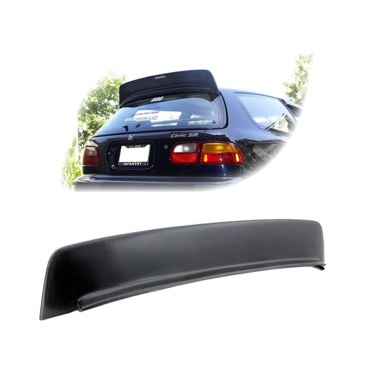 ALER001-SINLOGO Alerón BYS Honda Civic 92-95 Punta Parada Tuning - Imagen 1