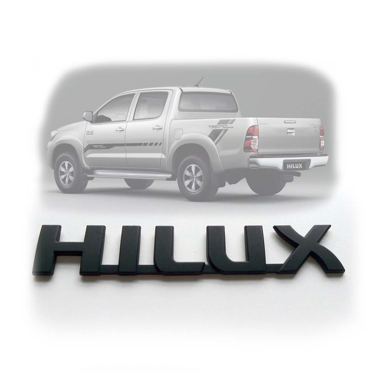 INSI012-SINLOGO Hilux Emblema Negro Mate Toyota 19x3.3cm - Imagen 1