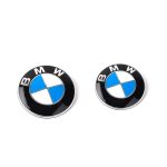 Kit X2 Emblemas BMW Capot y Baúl 82mm/73mm Insignias OEM - Imagen 2