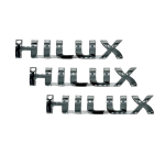 Kit X3 Emblemas Para Toyota Hilux 05-15 Cromados 19x3.3cm