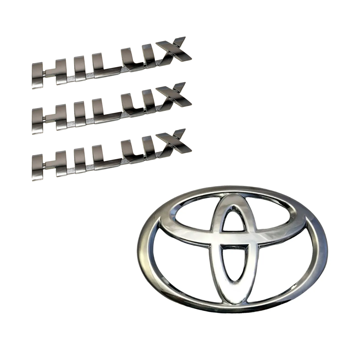 KIT-X4-EMB-HILUX-17-19-1 Emblemas Toyota Hilux Laterales Trasero Parrilla 17-19 - Imagen 1