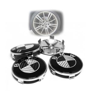 Kit X4 Centros de Llanta para BMW 68mm 36136783536 Fibra de Carbono