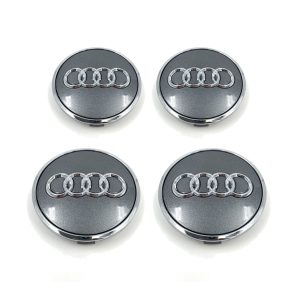 Kit X4 Centros de Llanta para Audi 61mm Gris - 4B0 601 170 A LT7