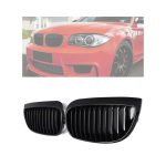 Parrilla BMW Serie 1 E81 E82 E87 04-07 Kidneys Negra - Imagen 6