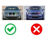 Parrilla Kidneys Riñones doble vira negra brillante BMW Serie 1 E81 E82 E87 Facelift LCI - Imagen 2