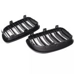 Parrilla BMW Kidneys Riñones Serie 1 E81 E82 E87 Pre Facelift Doble Vira Negra Brillante - Imagen 4