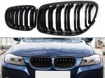 Parrilla De Doble Vira Kidneys Riñones Negra Brillante BMW Serie 3 Sedan E90 LCI 09-12 - Imagen 3