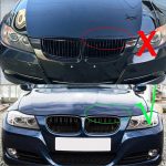 Parrilla De Doble Vira Kidneys Riñones Negra Brillante BMW Serie 3 Sedan E90 LCI 09-12 - Imagen 4