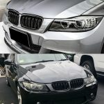 Parrilla De Doble Vira Kidneys Riñones Negra Brillante BMW Serie 3 Sedan E90 LCI 09-12 - Imagen 5