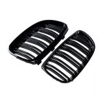 Parrilla Kidneys Riñones Negra Brillante BMW Serie 3 Coupe E92 Pre-LCI 05-08 Doble Vira - Imagen 5