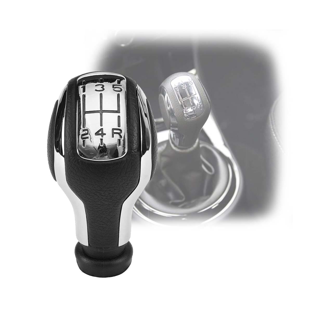 POMO023-SINLOGO Pomo de Cambios Citroen/Peugeot 5ta - Partner Berlingo 208 106 206 207 307 C3 C4 - Imagen 1