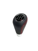 Pomo de Cambios Universal Cuero Costura Roja a Rosca Tuning 5ta/6ta - Imagen 4