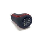 Pomo de Cambios Universal Cuero Costura Roja a Rosca Tuning 5ta/6ta - Imagen 11