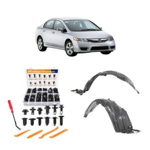 Kit 240 Clips + 2 Guardaplast Delanteros Honda Civic 06-11