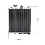 Radiador de Aluminio 2 Filas Honda Civic D16/B16 92-00 - Imagen 3
