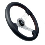 Volante Nardi De Cuero Universal De 330mm 6 Agujeros - Imagen 2
