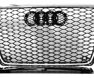 Parrilla Estilo Rs4 Para Audi A4 08-12 Con Borde Cromado