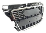 Parrilla Para Audi S3 8p 08-13 Con Borde Cromado Viras Negra - Imagen 4
