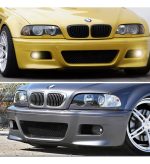 Kit Paragolpe + Parrillas Para Bmw E46 M3 Lci 02-05 Negro - Imagen 2