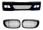 Kit Paragolpe + Parrillas Para Bmw E46 M3 Pre Lci 99-01 Negro
