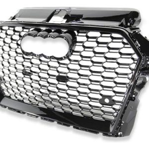 Parrilla Estilo Rs3 Para Audi A3 8v 17-20 Negra Quattro Negra