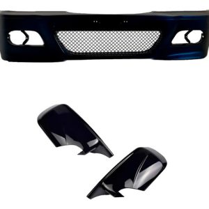 Kit Paragolpe + Carcasas Espejo Para Bmw E46 M3 Negro