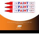 Marcadores Fibrones Rojos De Pintura Sintética Kit X3 Indeleble Oleo - Imagen 6