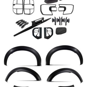 Kit Fenders + Molduras Raptor Para Ford Ranger Xl 23-25 Negro
