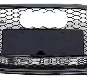 Parrilla Rs4 Audi A4 B8 08-12 Borde Negro Con Quattro Debajo