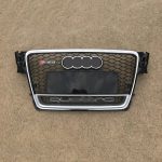 Parrilla Rs4 Audi A4 B8 08-12 Borde Cromado Quattro Debajo Cromado - Imagen 5