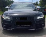 Parrilla Rs4 Audi A4 B8 08-12 Borde Negro Con Quattro Debajo - Imagen 3