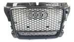 Parrilla Rs3 Audi A3 8p 08-13 Borde Negro Con Quattro Debajo Negro