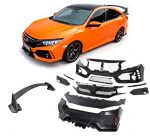 Kit Bodykit + Alerón Type R Para Honda Civic Sedán 16-20