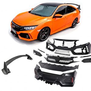 Kit Bodykit + Alerón Type R Para Honda Civic Sedán 16-20