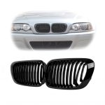 Parrilla BMW E46 99-01 Pre LCI Delantera Riñón M3 Negra Brillante