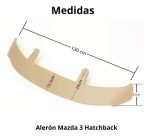 Aleron Universal para Hatchbacks y SUVs negro brillante 130cm - Imagen 2